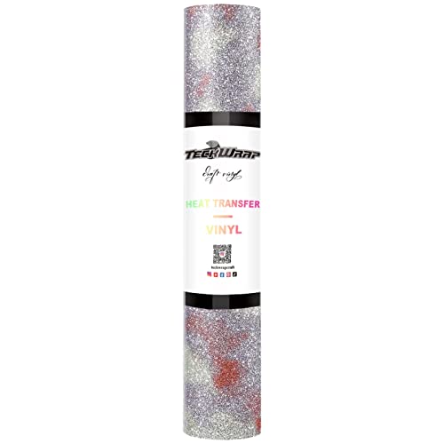 TECKWRAP Bunte Glitzer Heat Transfer Vinyl Rolle - HTV Iron On Flex Folie 152cm x 30cm (Rose Light Gold) von TECKWRAP