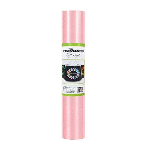 TECKWRAP Glänzendes Vinyl-Klebeband für Bastelschneider, 0,3 m x 1,5 m, Rosa von TECKWRAP