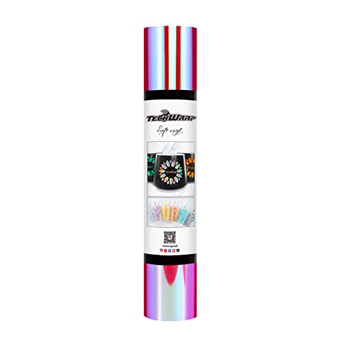 TECKWRAP Opal Craft Vinyl, selbstklebend, 0,3 m x 1,5 m, Fierce Red von TECKWRAP