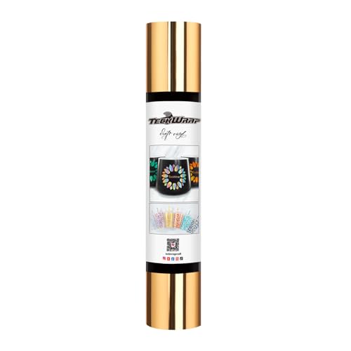TECKWRAP Selbstklebende Vinylrolle, Chrom, Hellgold, 0,3 m x 1,5 m von TECKWRAP