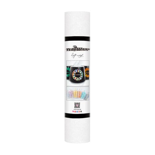TECKWRAP Shimmer Vinyl-Glitzer, selbstklebend, Vinyl, 0,3 x 1,5 m, Weiß von TECKWRAP