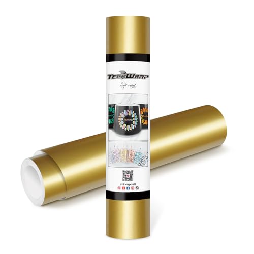 TECKWRAP Vinyl, permanent, 30,5 x 30,5 m, goldfarben glänzend von TECKWRAP