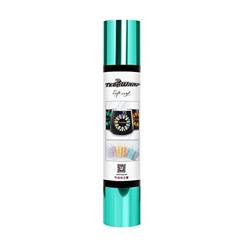 TECKWRAP Vinyl-Rolle, selbstklebend, 0,3 x 1,5 m, Chrom, mintgrün von TECKWRAP