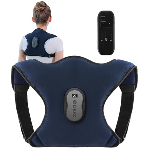 TECKZOON Rücken Haltungskorrektur mit 3 Modi, Rückenstütze Schulterstrecker Verstellbarer Haltungskorrekturgürtel mit Vibration und Wärmetherapie für Home Office von TECKZOON