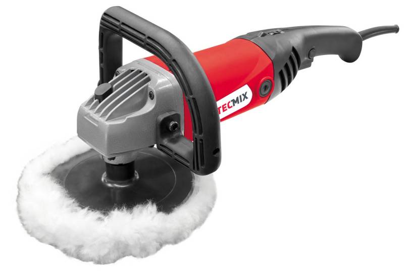 TECMIX Poliermaschine 3G POLIERMASCHINE TMX PO 1200 INKL. TRANSPORTKOFFER 1200W, Ø 180MM, 600 min. U/min, 3300 max. U/min, Ø 180 mm, (1 tlg), Stufenlose Drehzahlregulierung, Spindelarretierung von TECMIX