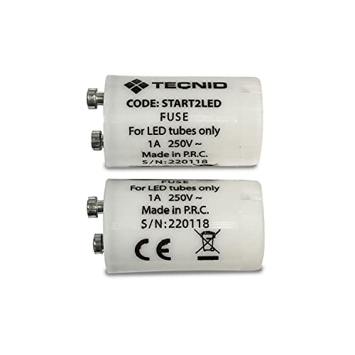 TECNID 2 Starter für T8 G13 LED-Röhren, Weiß von TECNID