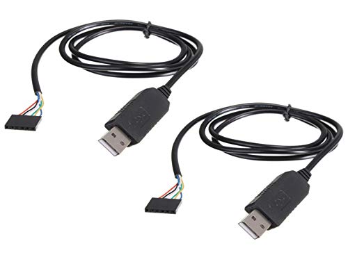 2pcs 6Pin FTDI FT232RL USB To Serial Adapter Module USB TO TTL RS232 Cable von TECNOIOT