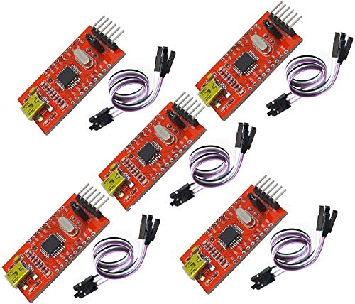 TECNOIOT 5 Stück FT232BL USB zu TTL FT232 5 V 3,3 V Download-Kabel zum seriellen Adaptermodul + Kabel TECNOIOT 5 Stück FT232BL USB zu TTL FT232 5 V 3,3 V Download-Kabel zum seriellen Adaptermodul + Kabel von TECNOIOT