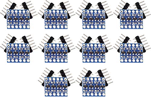 TECNOIOT 10 Stück 4-Kanal-IIC-I2-C-Logikpegel-Konverter, bidirektionales Modul, 5 V bis 3,3 V von TECNOIOT