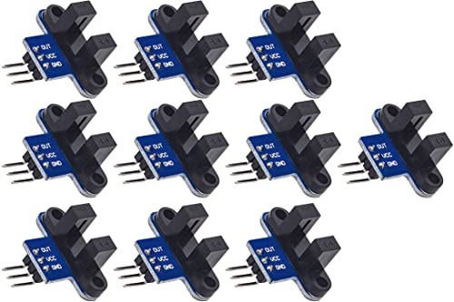 TECNOIOT 10 Stück IR-Infrarot-geschlitzter optischer Geschwindigkeitsmesssensor-Erkennungs-Optokoppler TECNOIOT 10 Stück IR-Infrarot-geschlitzter optischer Geschwindigkeitsmesssensor-Erkennungs-Optokoppler von TECNOIOT