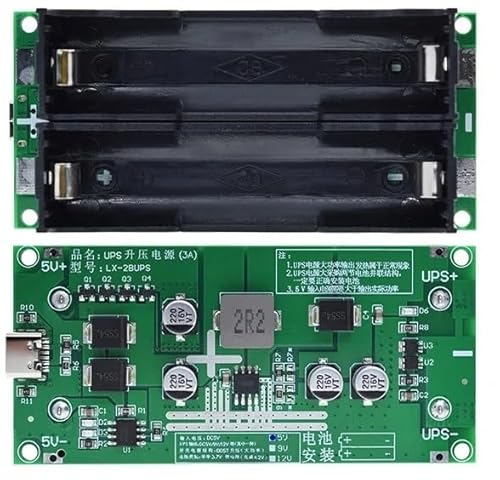 TECNOIOT 1pcs 5V 3A 18650 USV Unterbrechungsfreie Stromversorgung Lithium-Batterie-Ladegerät Type C-USB von TECNOIOT