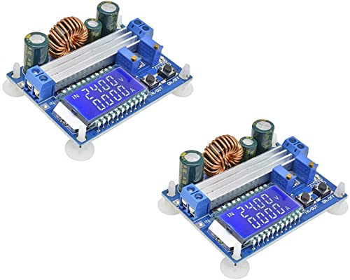TECNOIOT 2 Stück 35 W DC 5,5-30 V bis 0,5-30 V LCD-Display Step Up Down Buck Boost Converter TECNOIOT 2 Stück 35 W DC 5,5-30 V bis 0,5-30 V LCD-Display Step Up Down Buck Boost Converter von TECNOIOT