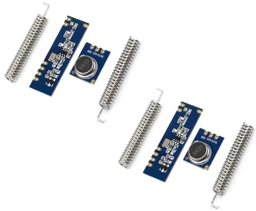 TECNOIOT 2 Stück Ask STX882 Sender + SRX882 Empfänger + 2 Stück Antennen 433 MHz 100 Meter von TECNOIOT
