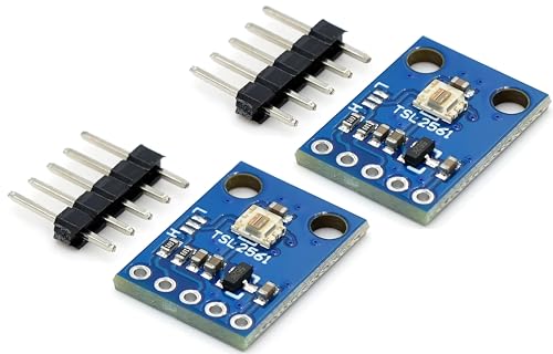 TECNOIOT 2 Stück GY-2561 TSL2561 Helligkeitssensor Breakout Infrarot-Lichtsensormodul TECNOIOT 2 Stück GY-2561 TSL2561 Helligkeitssensor Breakout Infrarot-Lichtsensormodul von TECNOIOT