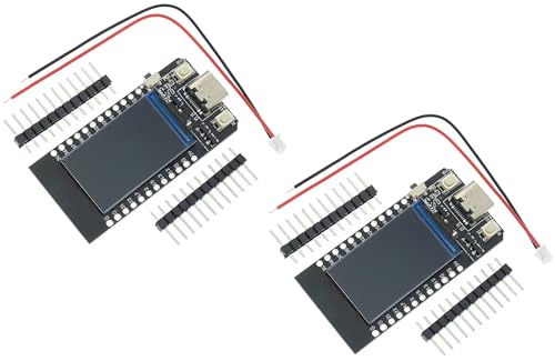 TECNOIOT 2 Stück T-Display ESP32 Entwicklungsboard 1,14 Zoll LCD 16 MB CH9102F WiFi BT Modul von TECNOIOT