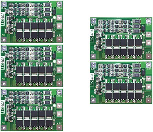 TECNOIOT 5 pcs 3S 40A 11.1V 12.6V 18650 placa de protección de batería de litio Con saldo BMS von TECNOIOT