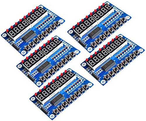 TECNOIOT 5pcs TM1638 Module Key Display 8-Bit Digital LED Tube TECNOIOT 5pcs TM1638 Module Key Display 8-Bit Digital LED Tube von TECNOIOT