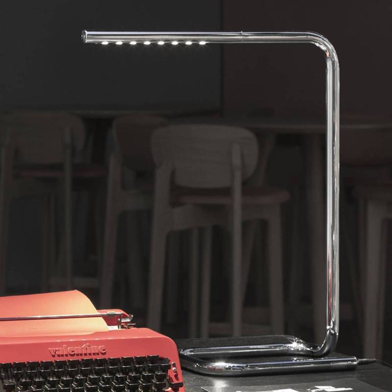 TECNOLUMEN LUM LED-Tischleuchte, chrom von TECNOLUMEN
