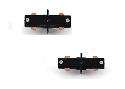 Schiene gerade Aluminium schwarz 8 cm - Pack 2 von TECNOLUX EURO