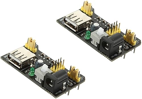 TECNOULAB 2 Stück MB102 MB-102 3,3 V 5 V lötfreies Steckbrett-Netzteilmodul TECNOULAB 2 Stück MB102 MB-102 3,3 V 5 V lötfreies Steckbrett-Netzteilmodul von TECNOULAB
