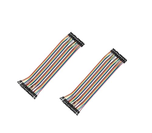 2 x 40 Stück Dupont-Kabel, 40 Pin, 11 cm, weiblich auf weiblich, Brückenbuchse, Dupont-Kabel für PCB DIY 2 x 40 Stück Dupont-Kabel, 40 Pin, 11 cm, weiblich auf weiblich, Brückenbuchse, Dupont-Kabel für PCB DIY von TECNOULAB