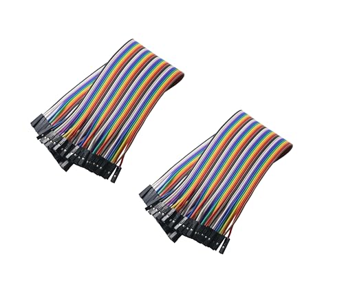 2 x 40 Stück Dupont-Kabel, 40 Pin, 20 cm, weiblich auf weiblich, Brückenbuchse, Dupont-Kabel für PCB DIY 2 x 40 Stück Dupont-Kabel, 40 Pin, 20 cm, weiblich auf weiblich, Brückenbuchse, Dupont-Kabel für PCB DIY von TECNOULAB