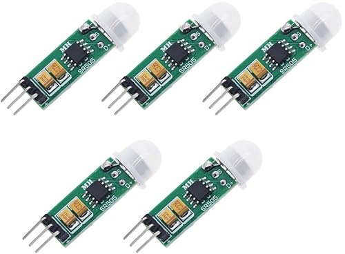TECNOULAB 5 Stück HC-SR505 Mini-Infrarot-PIR-Bewegungssensor Präziser Infrarot-Detektor SR505 von TECNOULAB