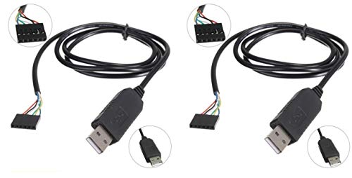 TECNOULAB 2 Stück 6-Pin FTDI FT232RL USB zu Seriell Adaptermodul USB zu TTL RS232 Kabel von TECNOULAB