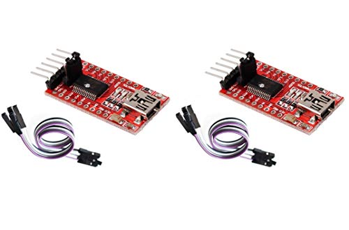 TECNOULAB 2 Stück FTDI FT232RL USB zu TTL 5 V und 3,3 V serielles Konverter-Adaptermodul + Kabel von TECNOULAB