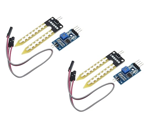 TECNOULAB 2 Stück Bodenhygrometer Feuchtigkeitserkennungsmodul Bodenwasserfeuchtigkeitssensor TECNOULAB 2 Stück Bodenhygrometer Feuchtigkeitserkennungsmodul Bodenwasserfeuchtigkeitssensor von TECNOULAB