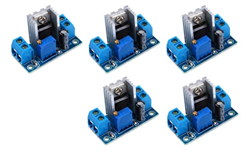 TECNOULAB 5 Stück LM317 DC-DC-Wandler, Einstellbarer Linearregler, Abwärtsschaltung von TECNOULAB