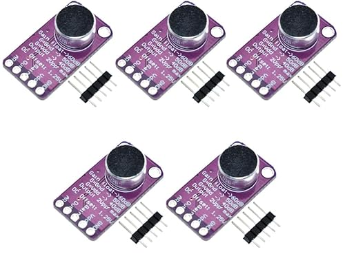 TECNOULAB 5 Stück MAX9814 Mikrofonverstärkerplatinenmodul Automatische Verstärkungsregelung AGC Elektret von TECNOULAB