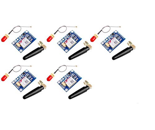 TECNOULAB 5 Stück SIM800L V2.0 5V Quadband GSM GPRS Wireless Modul mit Antennenkabelabdeckung TECNOULAB 5 Stück SIM800L V2.0 5V Quadband GSM GPRS Wireless Modul mit Antennenkabelabdeckung von TECNOULAB