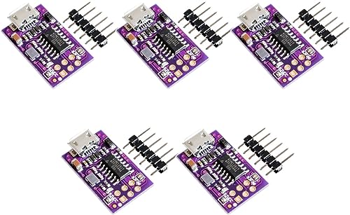 TECNOULAB 5 Stück Tiny AVR ISP ATtiny44 ATTiny45 ATTiny85 USBTinyISP Programmierer 5V Micro USB von TECNOULAB