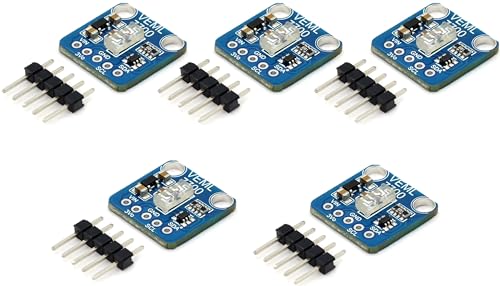 TECNOULAB 5 Stück VEML7700 Umgebungslichtsensormodul, 120k Lux Lichtmesssensorplatine von TECNOULAB