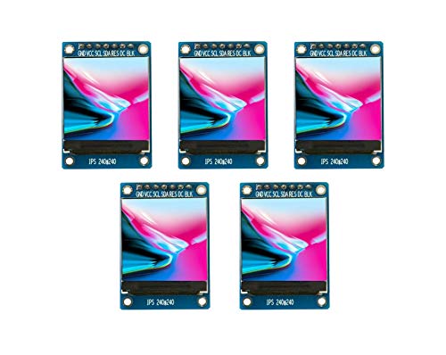 TECNOULAB 5 Stück 1,3 Zoll IPS HD TFT Farb-LCD-Bildschirmmodul ST7789 IC 240 * 240 TECNOULAB 5 Stück 1,3 Zoll IPS HD TFT Farb-LCD-Bildschirmmodul ST7789 IC 240 * 240 von TECNOULAB