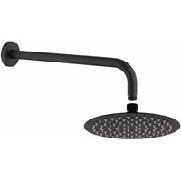 Tecom - Mattschwarzes Duschset Ø20 cm Duschkopf 30 cm Arm KITSOF1NO von TECOM