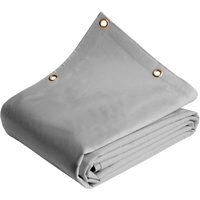 Bauplane 8x12 m Grau - 8 Jahre Garantie Tecplast LP640CH - Wasserdichte Schutzplane aus pvc für Bauarbeiten von TECPLAST