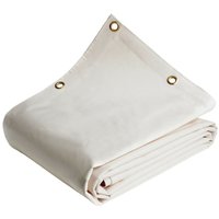 Dachplane 4x6 m Cremeweiss - 8 Jahre Garantie Tecplast LP640TO - Wasserdichte Plane aus pvc für Dachdecker und Zimmerer von TECPLAST