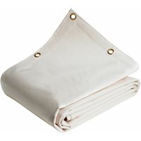 Landwirtschaftliche 4x5 m Cremeweiss - 8 Jahre Garantie Tecplast LP640TU - Wasserdichte PVC-Plane für Lagertunnel von TECPLAST