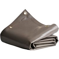 Landwirtschaftliche Tunnelplane 5x6 m Taupe - 8 Jahre Garantie TECPLAST - LP640TU - Wasserdichte PVC-Plane für Lagertunnel von TECPLAST