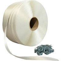 Tecplast - Pack 1 Draht-zu-Draht-Umreifungsband 16 mm x 850 m + 250 Schlaufen - Hochfestes Textilband 450kg PFF1 von TECPLAST