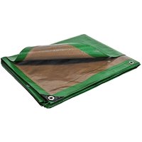 Tecplast - Plane für Malerarbeiten 3x5 m 250PE - Grün und Braun - Hochwertige Schutzplane für Malerarbeiten für Böden und Möbel von TECPLAST