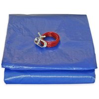 Tecplast - Runde Pool-Plane Durchm. 6,20 m für Aufstellpool Durchm. 5,4 m PO155RD - Poolabdeckung mit Abflussnetz von TECPLAST