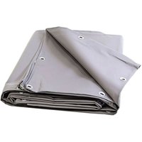 Schutzplane 8x12 m Grau - 10 Jahre Garantie Tecplast XP640MU - Wasserdichte PVC-Plane - UV-beständig - Made in France von TECPLAST