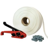 Tecplast - Set 1 Geflochtenes Umreifungsband 19 mm x 500 m + 250 gratis Schlaufen + 1 Spanner - Widerstand 750kg KFT1 von TECPLAST