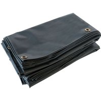 Sichtschutzplane Anthrazitgrau 2x8 m - 5 Jahre Garantie Tecplast LP506BV - Wind- und Sichtschutz aus pvc - Garten-Sichtschut von TECPLAST