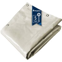 Sichtschutzplane Cremeweiss 2x8 m - 5 Jahre Garantie TECPLAST - LP506BV - Wind- und Sichtschutz aus PVC - Garten-Sichtschut von TECPLAST