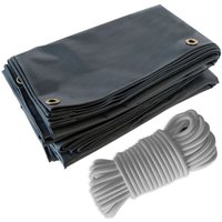 Bundle Anthrazitgrau Pergola-Plane 3x4 m + Elastisches Gummiseil Grau 20m - Pergola-Plane Tecplast LP506PR 5 Jahre Garantie von TECPLAST