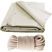 Bundle Elfenbein Pergola-Plane 3x4 m + Elastisches Gummiseil Elfenbein 20m - Pergola-Plane Tecplast XP640PR 10 Jahre Garantie von TECPLAST